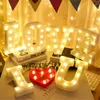 3D LED Night Lamp 26 Letter 0-9 Digital Marquee Sign Alphabet Lights Wall Hanging Lamps Indoor Decor Wedding Party LEDS Nights Light