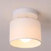 Plafoniere Modern Simple LED Light Lampada da interno con paralume tondo in tessuto da 25 cm tradizionale per apparecchio di illuminazione per cucina corridoio camera da letto