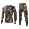 Esdy Camouflage Thermal Ondergoed Set Long Johns Mannen Functionele Training Camo Sport Sexy Fitness Lange Johns Run Tracksuit 210910