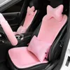Car Seat Covers Rhinestone Cover Pink Plush Diamond Auto Interior Cushion Universal Size Seats Girls Women Styling