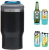 14 Colors 4-in-1 Can Cooler Tumbler 14oz Coffee Mug Stainless Steel Vacuum Cold Cans Holder for 12oz Beer Bottles Outdoor Portable Travel Car Cup