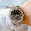 2021 Yüksek Kalite Kadın İzle Tam Elmas Buzlu Out Kayış Tasarımcısı Saatler Kuvars Hareketi Güzel Bayan Saat Kol Güzel Doğum Günü Hediyesi Üst Marka Ünlü Reloj