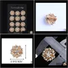 Pins Brooches Jewelrywomen Lady Aessories Crystal Circle Flower Interspersion Breastpin Wedding Brooch 1139 Drop Delivery 2021 Octxm