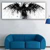 Pintura abstracta de ala de águila blanca y negra, arte de pared para sala de estar, lienzo impreso, cuadro decorativo, impresiones de carteles sin marco