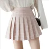 Skirts Women Girls School Uniform Plaid Pleated Miniskirt Casual High Waist A-line Zipper Closure Tennis Skirt Harajuku Plus Size S-XXL