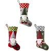 Plush Christmas Stocking Gift Bags Large Size Latticed Candy Bag Xams Tree Decoration Socks Ornament Christmas Gift Wrap gyq