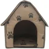 Casas para cães canis acessórios qualidade casa cobertor dobrável pequenas pegadas pet cama tenda gato maca canil interior portátil tr247r