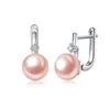 Sinya Natural Pearls earrings for women lady in 925 sterling silver fine jewelry pearls color optional dia 8-8.5mm