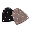 Beanie / SKL Chapéus Chapéus Chapéus, Lenços Luvas AessóriosCasuais Mulheres Algodão Sier Estrelas Aessories Cap Beanies Cor Sólida Moda Adt Homens Handma