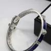Melhor moda Blue dominante tigre Bracelet Padrão Padrão de esmalte de alta qualidade prata plataforma vintage suprimento de pulseira nrj