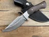 Dragon Scales Dritto Coltello a lama fissa D2 Lama in acciaio + Ala di pollo Manico in legno Caccia tattica EDC Strumento di sopravvivenza Coltelli a3865