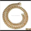 & Pendants Drop Delivery 2021 18Mm Cuban Link Chain Luxury Diamond Necklace Hip Hop Bling Chains Jewelry Men Designer Iced Out Gold Rapper St