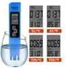 Metri 3 in 1 TDSEC Temp Meter Tester Rilevatore di conducibilità Monitor della qualità dell'acqua Strumento di misurazione della purezza della piscina per bevande