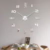 Wall Clocks 3D Clock Mirror Stickers Big Creative DIY Removable Art Decal Sticker Living Room Quartz Needle