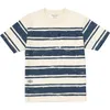 Sommar Oversize Vintage Striped T-shirts Män 100% Bomull Bröstfickor Plus Storlek Toppar Kvalitet Varumärke Kläder 210629