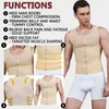 Men Shapers Shapers Men's Men Shirt Slimming Slimming com zíper tanque tanque tanque superior Treinador de canto da cintura de controle Slim Slim