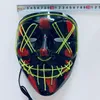 Mixed Color Halloween Led Mask Party Masque Masquerade Masks Neon Maske Light Glow In The Dark Horror