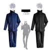 2021 Nuovo Anime Jujutsu Kaisen Gojo Satoru Costume Cosplay Viola Chiaro Parrucca Ragazzi Uomini Scuola Uniforme Vestito Del Partito Carnical Outfit Y0913