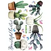 Cactus Potted Wall Sticker Cabinet Windowsill Stickers Muraux Muurstickers Home Decor Removable Wall Decal 210420