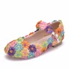 Festa di nozze Principessa floreale Scarpe singole per ragazza Bambini Bambini Moda casual Fiori Tacchi alti