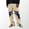 Sonbahar Baskılı Uzun Düz Pantalones Pantolon Joggers Rahat Sıcak Gevşek Pantolon Moda Erkekler Hayvan Baskı Pantolon
