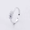 Semplice moda argento colore piuma delfino anello regolabile gioielli squisiti anello per le donne regalo di fidanzamento di nozze