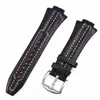 Bracelet de montre en cuir 17 x 27 mm compatible avec Seiko Sportura Snl029p2 - Snl021p1 - Sna595p2 - Snl017p1 Bracelet de montre Bracelet Ceinture H0915