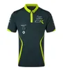 2021 Formula One co-branded carro LOGO F1 equipe de corrida terno camisa polo de manga curta respirável meia manga camisa de gola redonda personalizada 223g