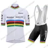 White World Quick Step Cycling Jersey Set Race Clothing Road Bike Suit Bicycle Bib Shorts Maillot Cyclisme Racing Sets5580459