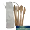 Set di posate in bambù Utensili da viaggio Stoviglie in legno biodegradabili Posate portatili per esterni Set di stoviglie in bambù zero rifiuti Prezzo di fabbrica design esperto Qualità