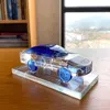 Crystal Realistic Car Model figur Glasbil Interiant Parfym Bottle Ornament Pappersvikt Hembordsdekor Kids Julklapp G4352604
