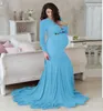 photography dress Mercerized Cotton pregnant women's V-neck floor dragging long sleeved 1185