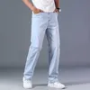 7 Färger Mäns Lätta Straight Loose Jeans Vår / Sommar Varumärke Högkvalitativ Stretch Bekvämt Tunn Casual 210716