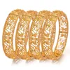 Wando 1 pcs/lot Bracelets de couleur or pour femmes/filles bijoux du Moyen-Orient classiques vagues incurvées Bracelets en cuivre bijoux cadeaux Q0719