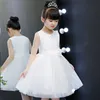 Summer Botton Blend Girl Dress Nowy 2021 Wersja koreańska moda okrągła szyjka bezkształcona spódnica elegancka dzieci039s odzież 5418118