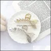 Zaciśnięcia biżuterii do włosów Korea rybki metal metalowy stopień perłowy kamizelki Diamentowe spinki do włosów AESSORIA Gold Sier Girls Prezent