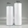 30oz Sublimatie Straight Tumblers Lege Roestvrijstalen DIY Cups Vacuüm Geïsoleerde Auto Koffie Bekers Slanke Waterbeker voor Party Gifts