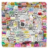 200 stks / partij Hotsale Motiverende Citaat Inspirerende Gezegden Stickers voor Laptop Skateboard Notebook Bagage Waterfles Auto Decals Kindergeschenken