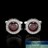 FLEXFIL Luxury shirt cufflinks for men039s Brand cuff buttons cuff links gemelos High Quality crystal wedding abotoaduras Jewel1756184