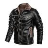 Winter New Men's Leather Jacket Casual Plus Velvet PU Leather Coat Men Fleece Military Motorcycle Retro Jacket Large Size M-8XL Y1109