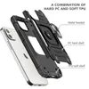 Hakks Hybrid Armor Ring Stand Magnetic Car Mount Cases For iPhone 14 13 12 Mini 11 Pro XS Max XR 8 7 6 SE2