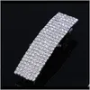 Drop Delivery 2021 Rhinestone Clip Barrette Lovely 3 Row Mini Crystal Jewelry Hair Clips Barrettes For Women GRQDK