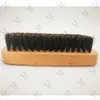MOQ 50 PCSカスタムロゴの木製のひげブラシ顔の髪の毛の毛が毛のひげのブラシ