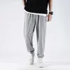 Korean Sports Pants Men'S Loose And Popular Leggings Summer Youth Thin Pants Trend Wide Leg Large Size Straight Casual Trousers X0723