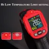 Przemysłowy cyfrowy termometr na podczerwień miernik temperatury Miernik bezcelowy IR Laserowy pirometr LCD Wyświetlacz HABOTEST 210719