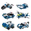 Enlighten 577pcs 6 In1 Police War Robot Car Building bocks Educational Boy girl friend toys for children Christmas birthday Gift X0503