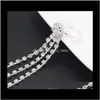 Anklets Drop Delivery 2021 European And American Sell Bridal Beach Rhinestones Anklet Connect The Toe Jewelry Yqcvt