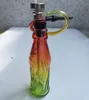 Hosahs Mini Bongs Glass Bong med silikonplugg Dab Rigs Oil Rig Water Pipes Colorful Smoking Bubbler Sestshop