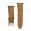 Luxury Designer Watch band 41mm 42mm 38mm 40mm 44mm 45mm Strap For iwatch 7 2 3 4 5 6 Series Bands Leather Wristband Bracelet Fashion Floral Men Women Smart Straps