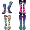 Sports Socks Novelty Design 3D Printed Summer Women Long High Quality Unisex Cycling Hip Hop Elastic Cotton Calf Men